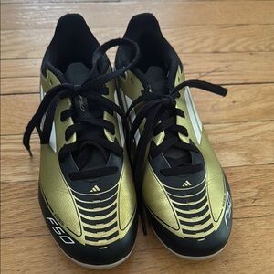 Adidas Kids F50 Soccer Shoes - Gold and Black